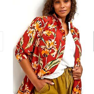 Anthropologie Daniel Rain 2X NWT Floral Roxana Blazer Jacket